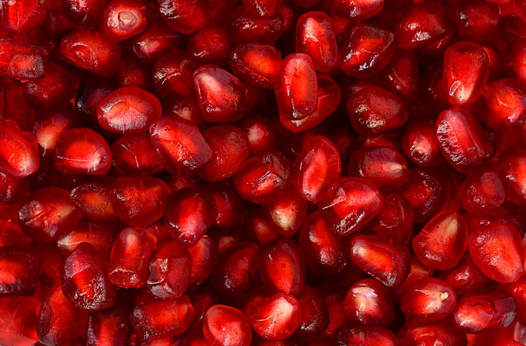 Pomegranate seeds background