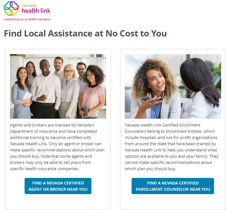 find assistance link
