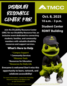 TMCC Disability Center Fair Event FLyer 2025